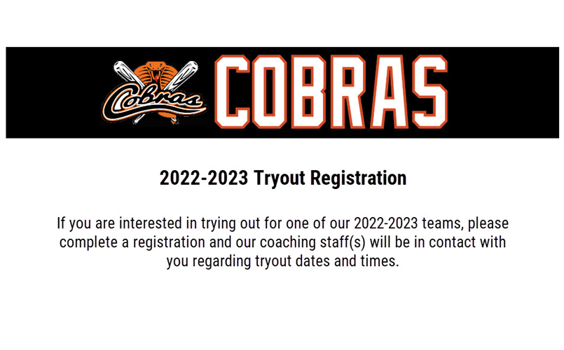 2022-2023 Cobras Tryouts